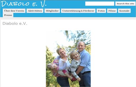 Foto der Vereinssatrtseite