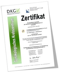 Zertifikat: Gynäkologisches Krebszentrum;