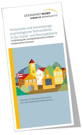 Flyertitelbild: Logo des SPI - eine kleine Stadt aus Bauklötzen