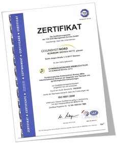 Zertifikat: Gynäkologisches Krebszentrum Bremen-Mitte