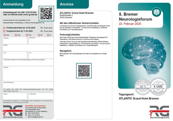 Ein Foto der ersten Seite des Veranstaltungsfolders