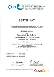 Foto vom Zertifikat