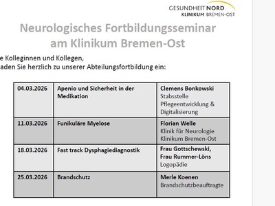 Veranstaltungstabelle für März 2026