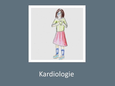 Kinderbild mit dem Schriftzug Kardiologie