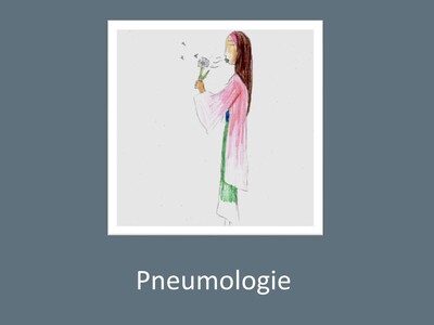 Kinderbild mit dem Schriftzug Pneumologie
