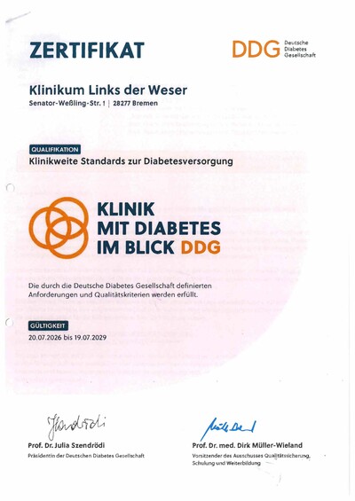 Foto der Urkunde