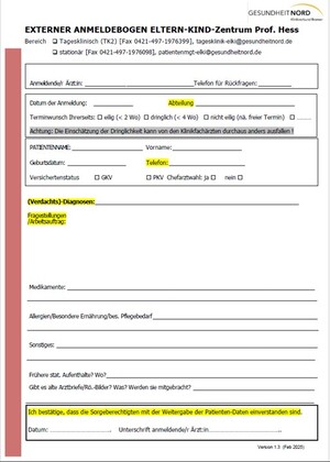 Anmmeldeformular