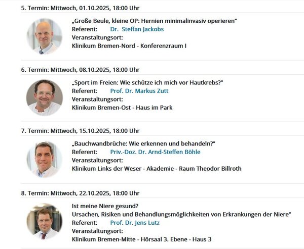 Screenshot der verlinkten Veranstaltungsübersicht