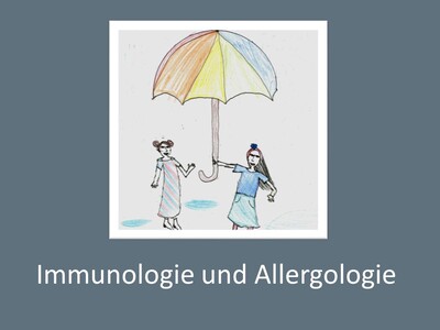 Kinderbild mit dem Schriftzug Immunologie und Allergologie