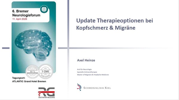 Titelfolie Update Therapieoptionen bei Kopfschmerz & Migräne