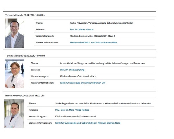 Screenshot der verlinkten Veranstaltungsübersicht