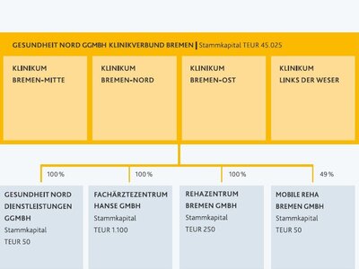 Grafische Übersicht über die Konzernstruktur