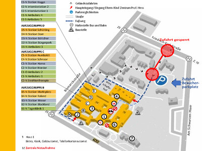 Lageplan des Klinikums Bremen-Mitte