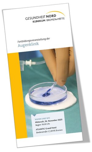 Foto der Titelseite vom Folder - ein Stab in einer Petrischale