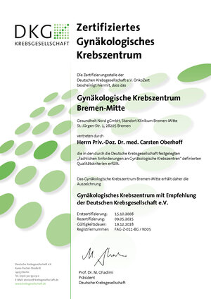 Foto des Zertifikates